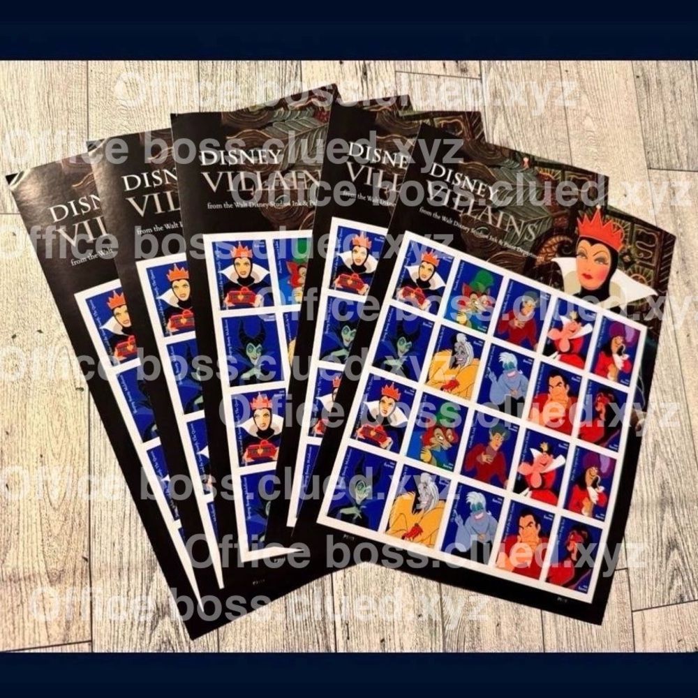 100 Disney Villains Collectible Forever Stamps